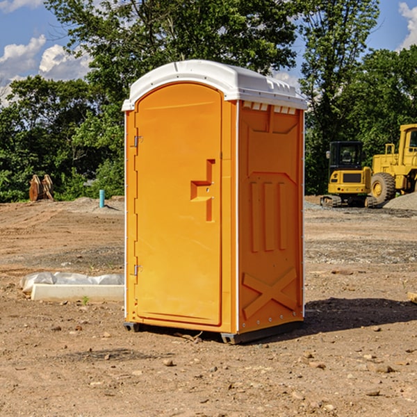 how often are the portable restrooms cleaned and serviced during a rental period in Ethete